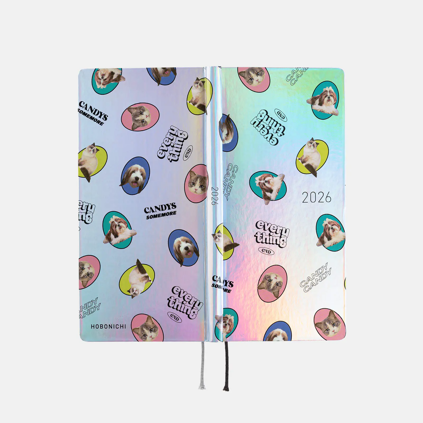 Hobonichi Techo 2026 Weeks - Candy Stripper: Random Dog & Cat (Aurora)
